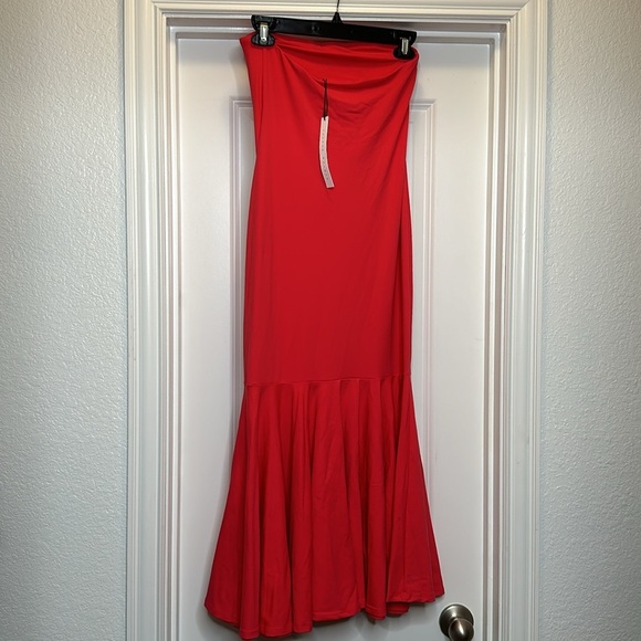 New Susana‎ Monaco Flutter Midi-Dress deep coral pink color size XSmall - Picture 4 of 9